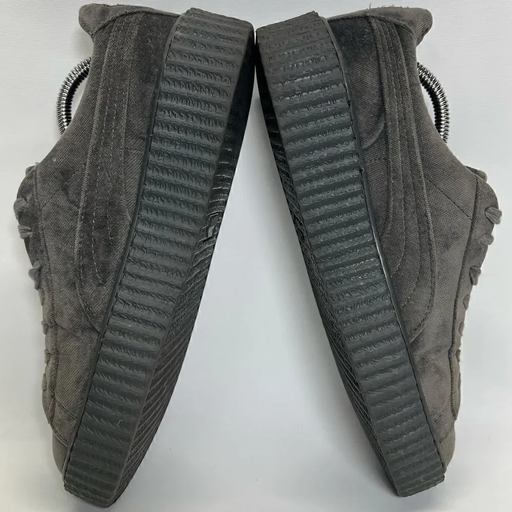 Fenty Puma Womens Velvet Creepers‎ Glacier Grey Platform Sneakers 9.5 36446603